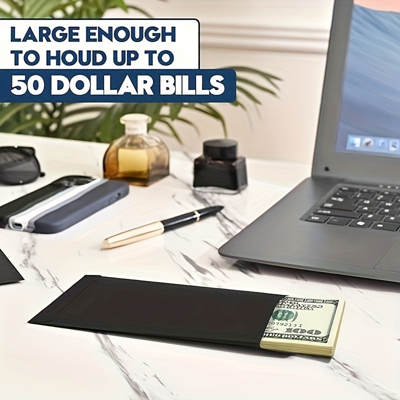 120 Pcs Black Envelopes Cash Self-adhesive Money Organizer Gift