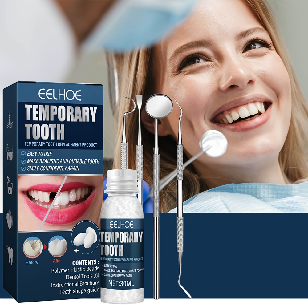 Temporary Tooth Repair Beads for Missing Broken Teeth, Dental Tooth Filling  Glue