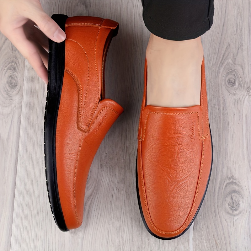 mens handmade slip loafers assorted colors middle - Temu