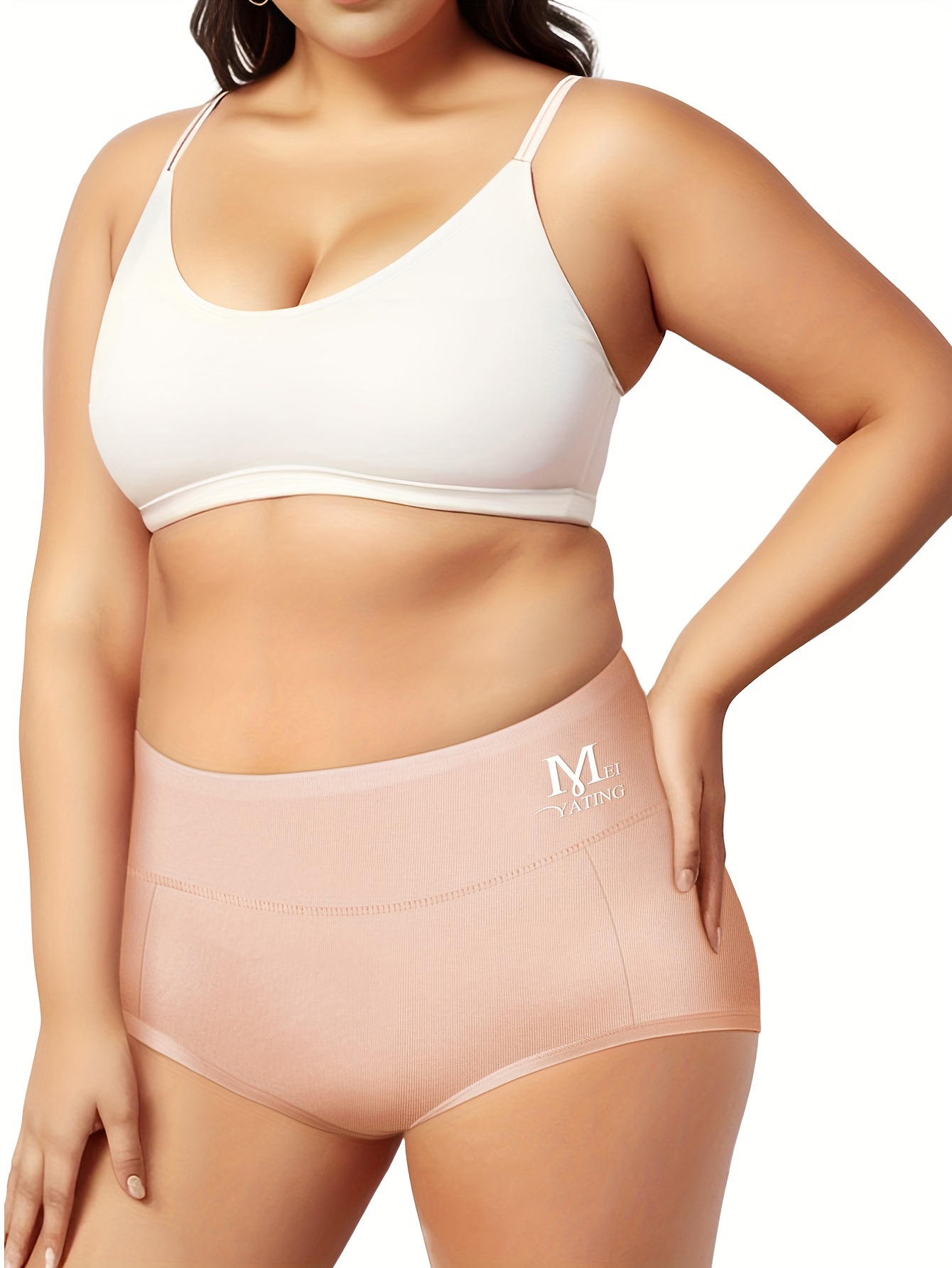 Plus Size Simple Panty Women's Plus Letter Graphic Layered - Temu