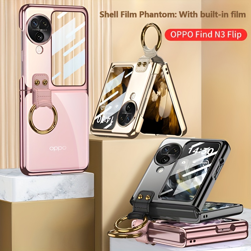 Flip Wallet Case Compatible with Oppo Find N3 Flip Wallet Case with Ring,  Find N3 Flip Case with Card Holder Premium PU Leather Protective Phone Case