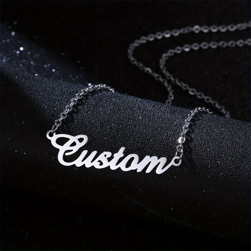 Personalized Custom Name Necklace with Heart Nameplate Jewelry