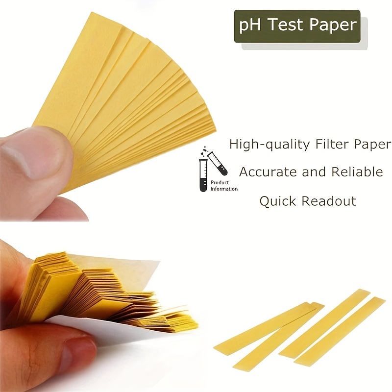 Plastic pH Test Strips, Universal pH 0-14, Test Paper Extensive Test Paper  Litmus pH Test with Storage Case for Test Body Acid Alkaline pH Level Skin