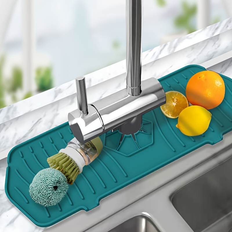 Kitchen Sink Splash Guard Silicone Faucet Mat Kitchen Sink - Temu