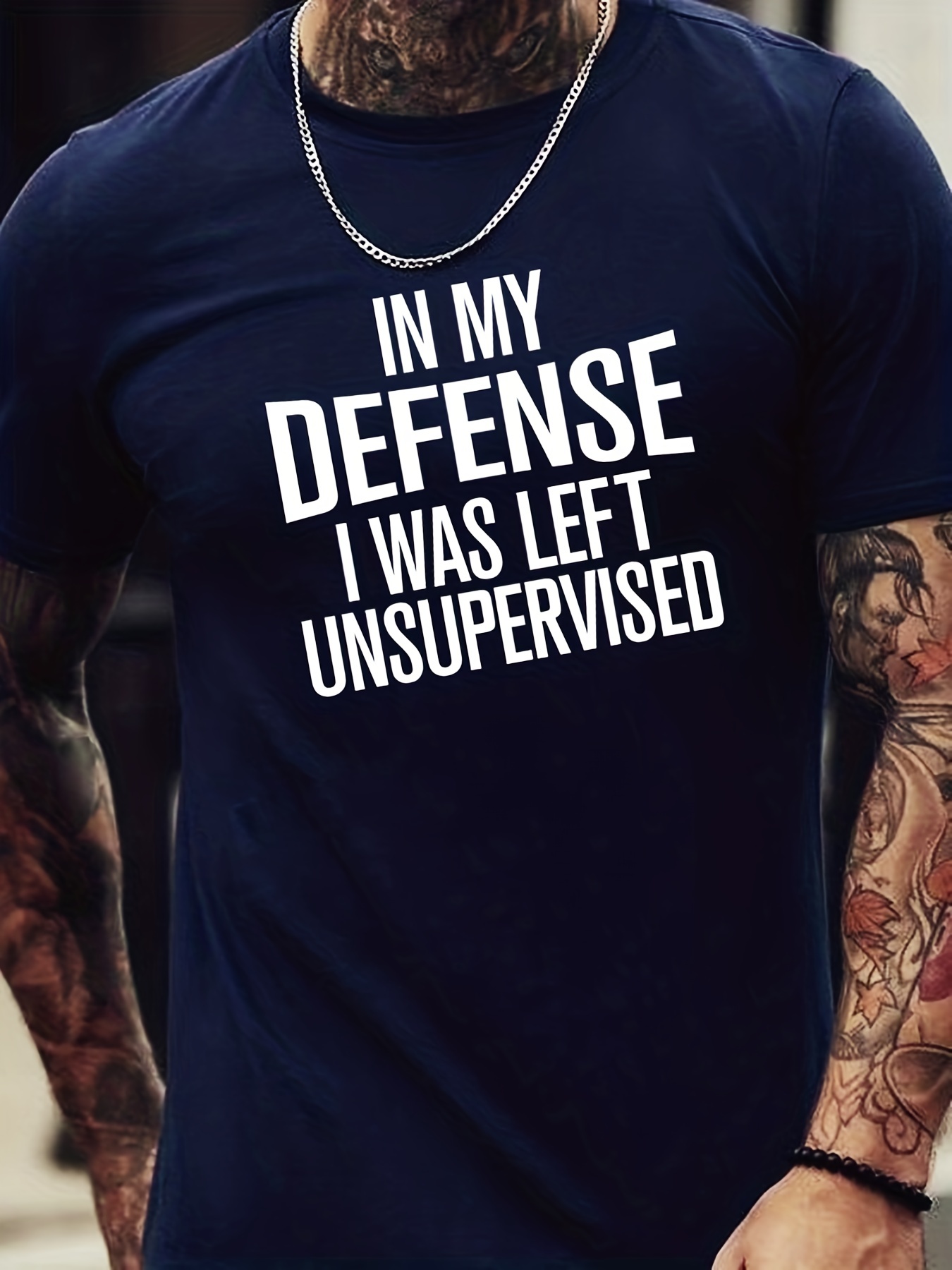 In My Defense I Was Left Unsupervised T Shirt Cool Funny, Small