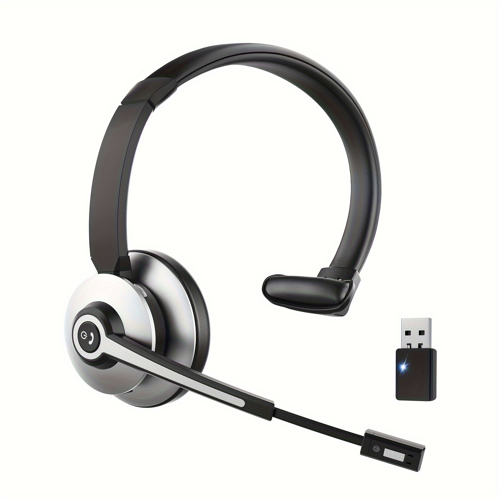 Auriculares USB con micrófono para PC, auriculares para computadora  portátil con cancelación de ruido, control en línea para oficina en casa,  clase en