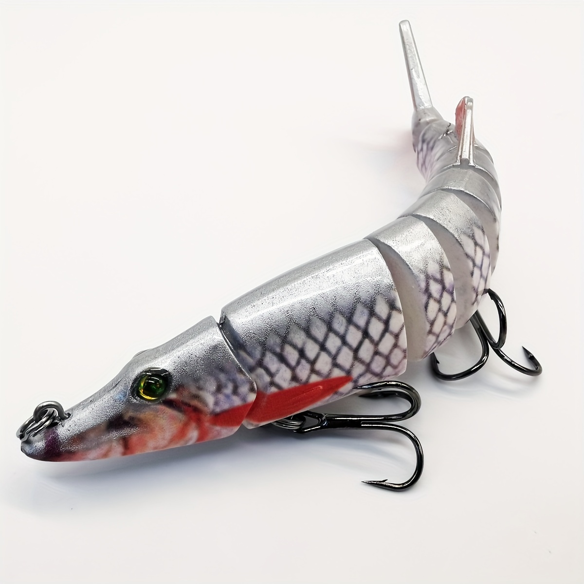 1pc Bionic Swimming Lure: Catch Bass, Trout & Saltwater Fish with  Multi-Jointed Slow-Sinking Lures!