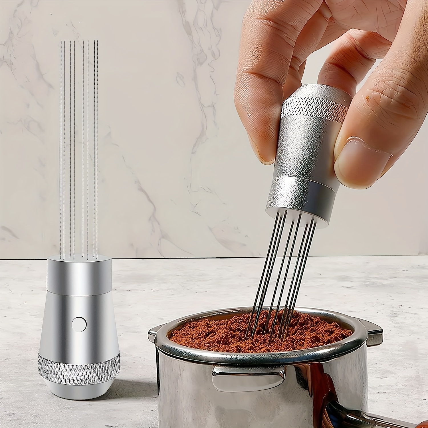 Espresso Coffee Stirrer Needle Stainless Steel Powder Disperser with  Magnetic Holder WDT Distributor Leveler Tool Accessories