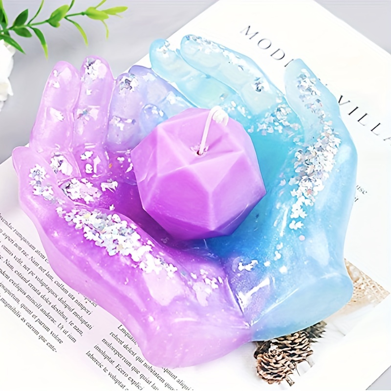 3D Hands Shape Dish Epoxy Resin Casting Silicone Mold, DIY Art Crafts Clay  Plaster UV Bowl Soap Dish Candy Tray Jewelry Storage Container Trinket Box