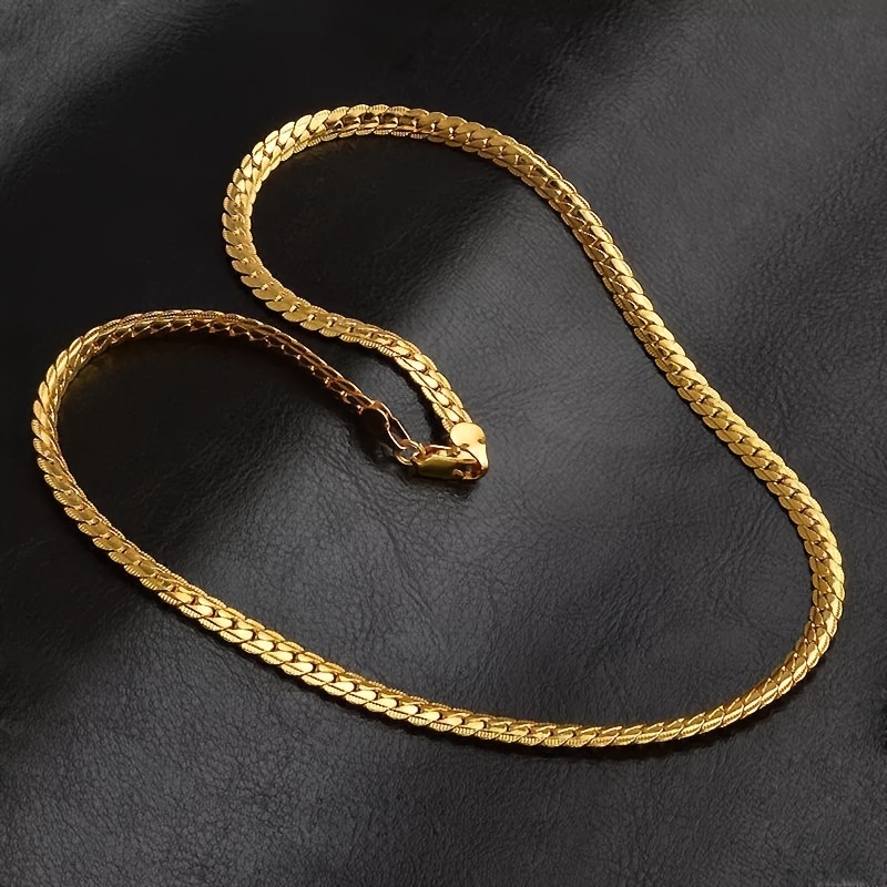 Men's 18K Plated Cuban Link Chain Necklace