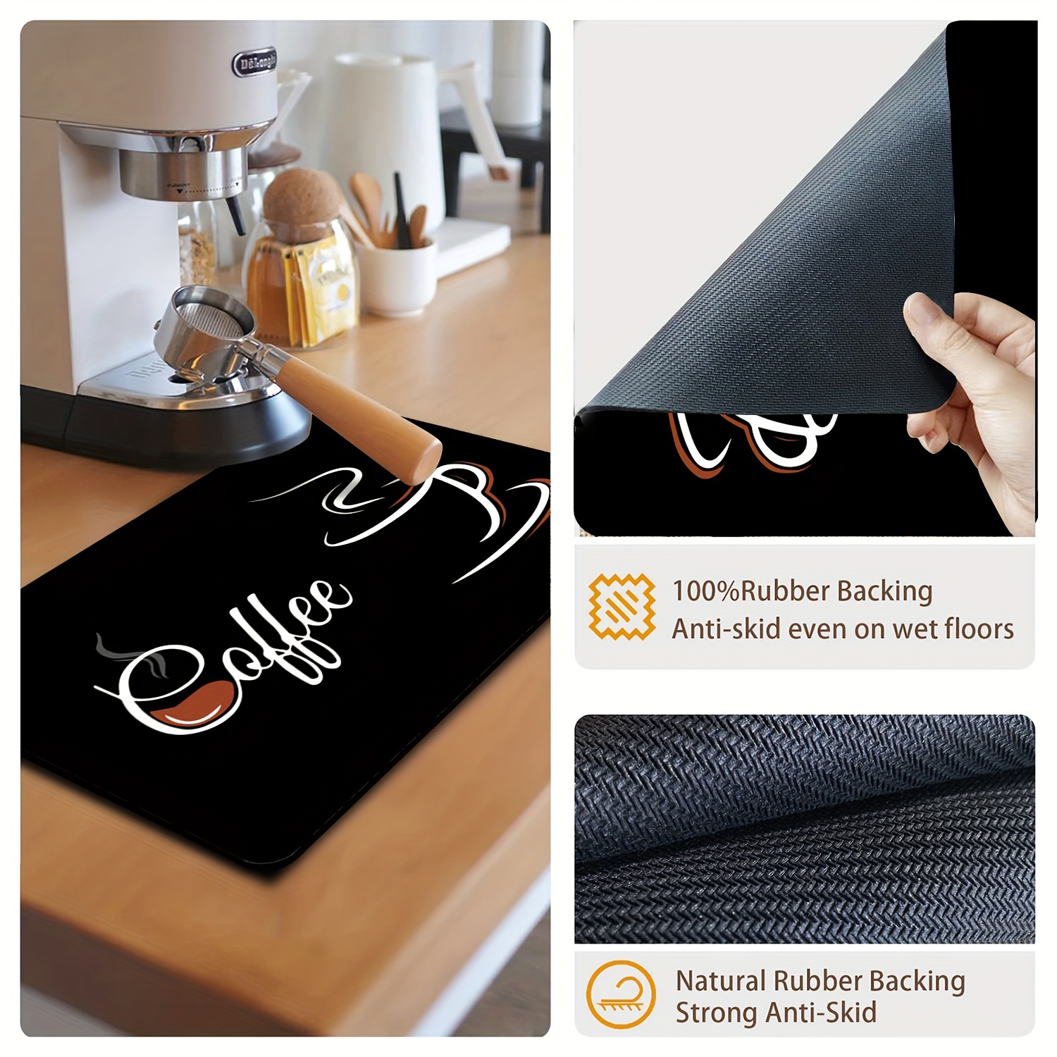 Coffee Mat Absorbent And Quick Dry Mat Table Top Mat Coffee - Temu