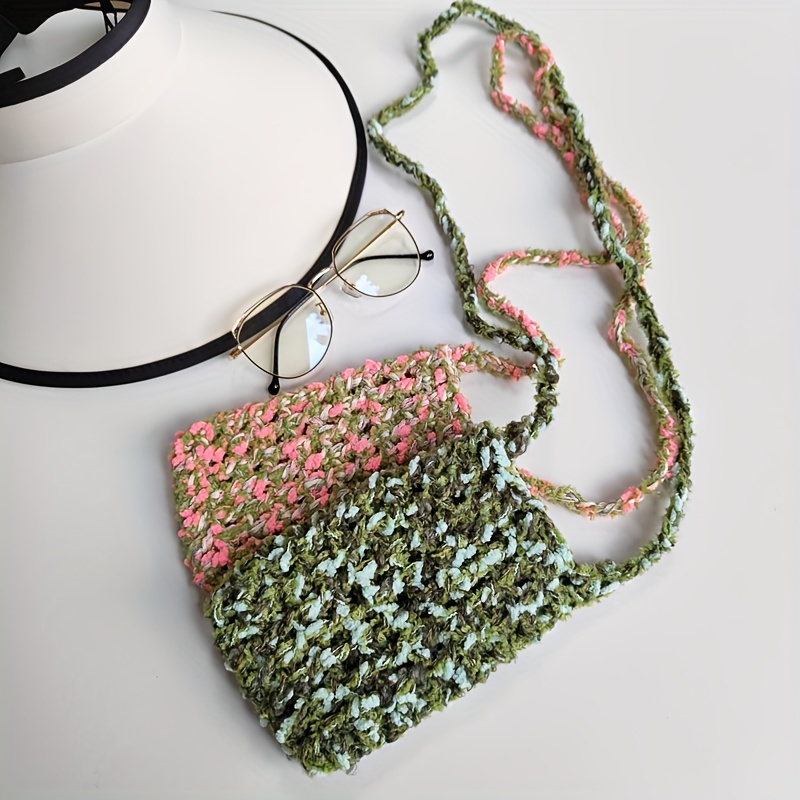 woolen hand knit hollow phone bag Temu Bahrain