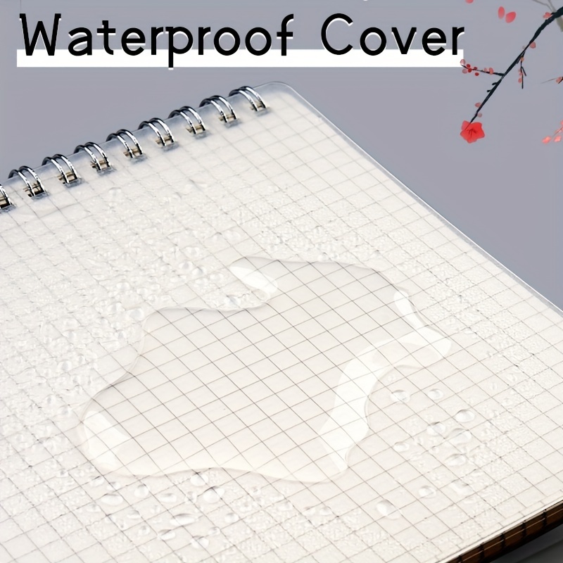 80 Sheets Coil Notebook PP Cover Horizontal Line Grid Hardcover Waterproof A5 B5