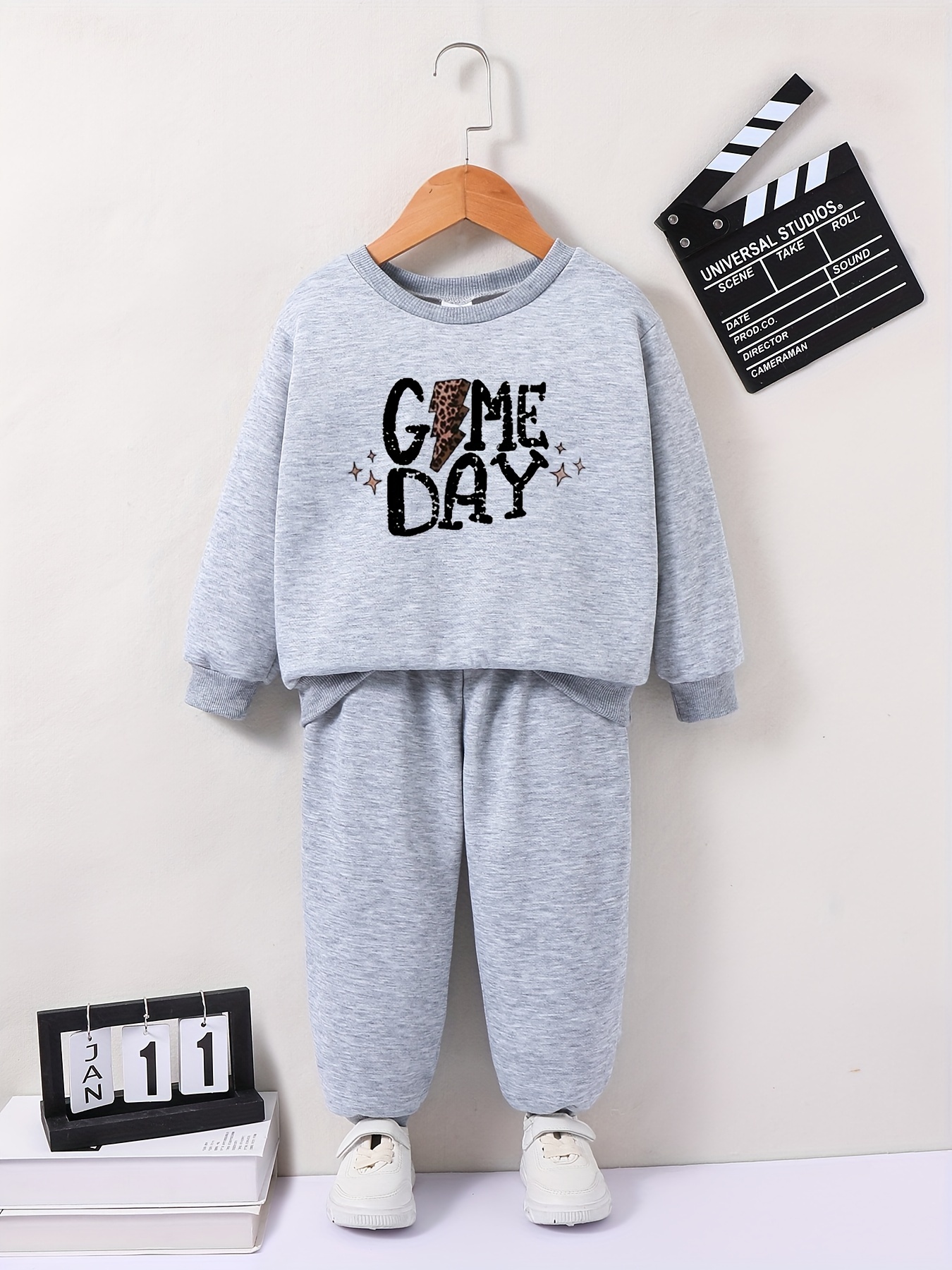 Boys' 2-Piece Tracksuit Set - Full Zip Jacket & Jogger Pants With Side Stripes | Soft, Warm For Ages 4-12 Years