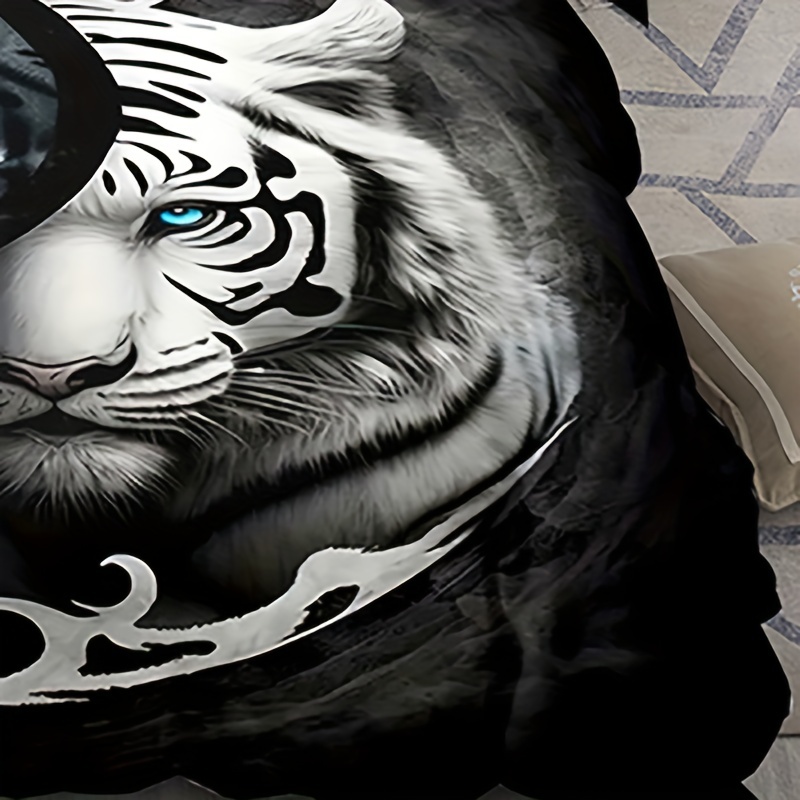 Black and best sale white tiger pillow