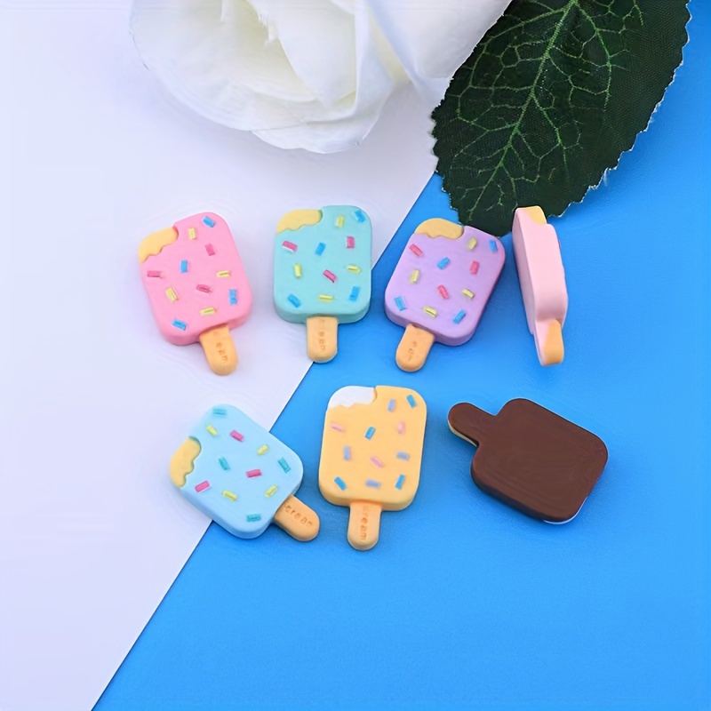 2/5pcs Mixed Style Ice Cream, Mini Simulation Ice Cream, Simulation Food,  DIY Decoration, Cream Glue Mobile Phone Case Decoration Material, Mixed Colo