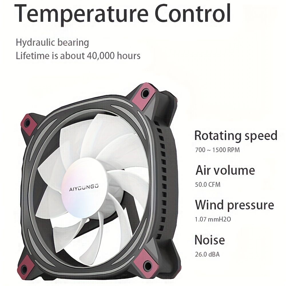 Aigo 5V 120mm Pc Gamer boîtier d'ordinateur ventilateur de  refroidissement