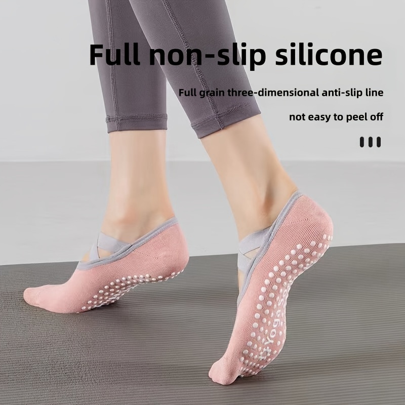 MOLTERA Yoga Socks for Women Non-Slip Grips & Straps, Ideal for Pilates,  Pure Barre, Ballet, Dance
