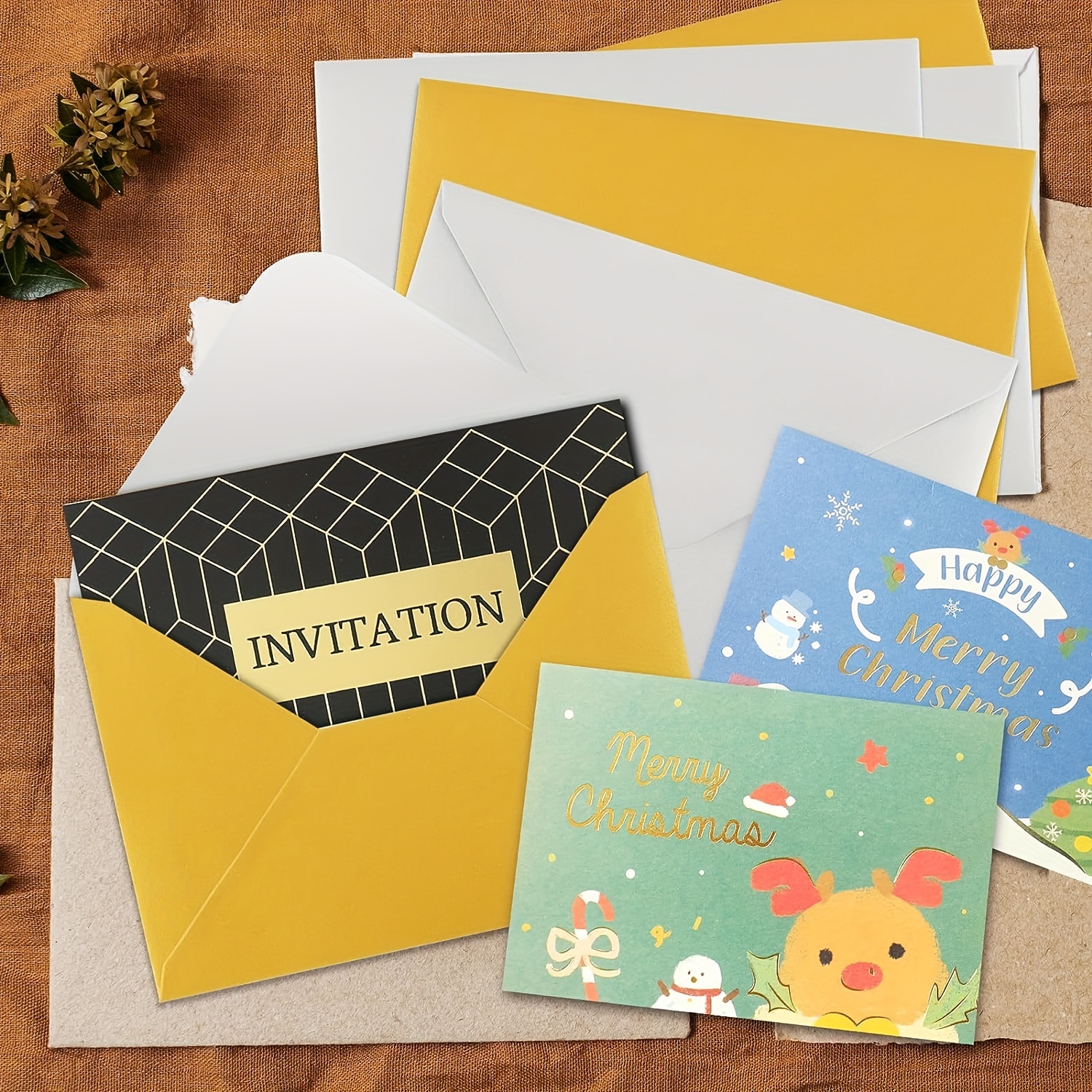 50pcs Enveloppes V Rabat Enveloppes D'invitation Pour - Temu Belgium