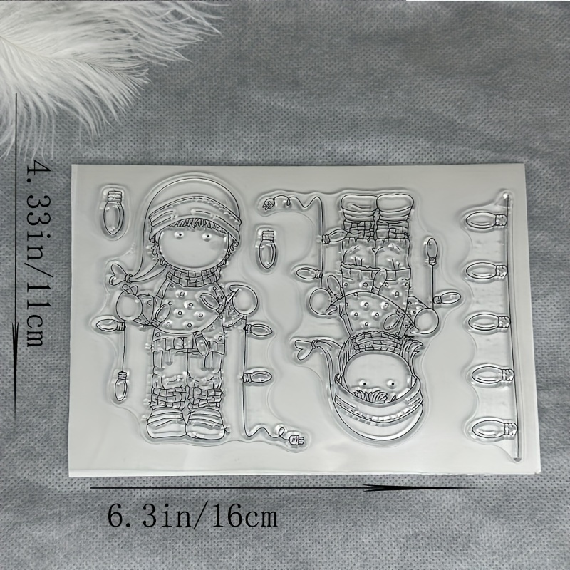 1PC Custom PVC Clear Stamps for Photo Album Stamp Sheets Film Frame Hamsa  Hand Pattern 160x110x3mm 
