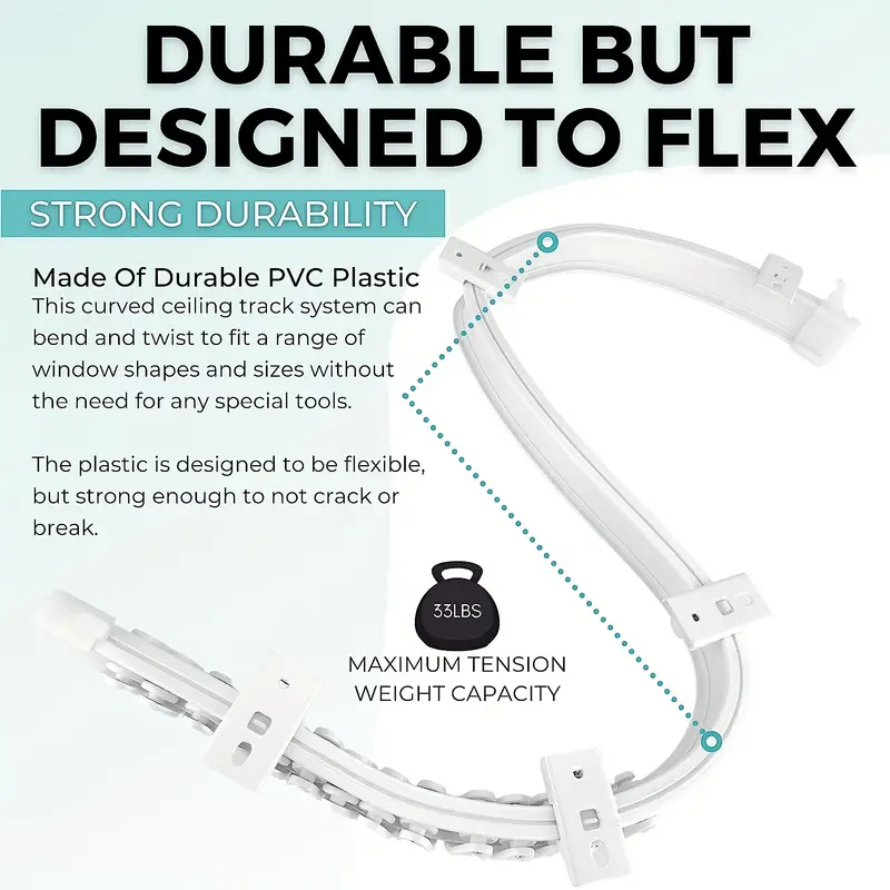 Flexible Bendable Ceiling Curtain Track