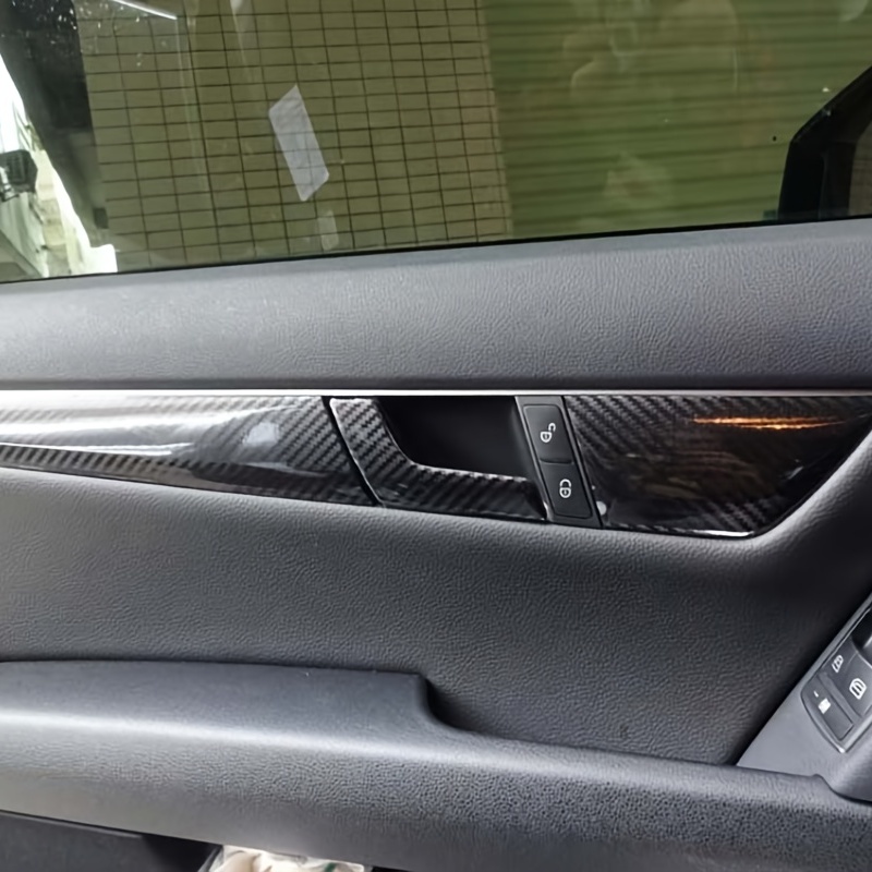3er E46 4 Autotür Innenzentralsteuerungstafel Türgriff Kohlefaser-aufkleber  Aufkleber Auto-styling-zubehör - Auto - Temu Germany