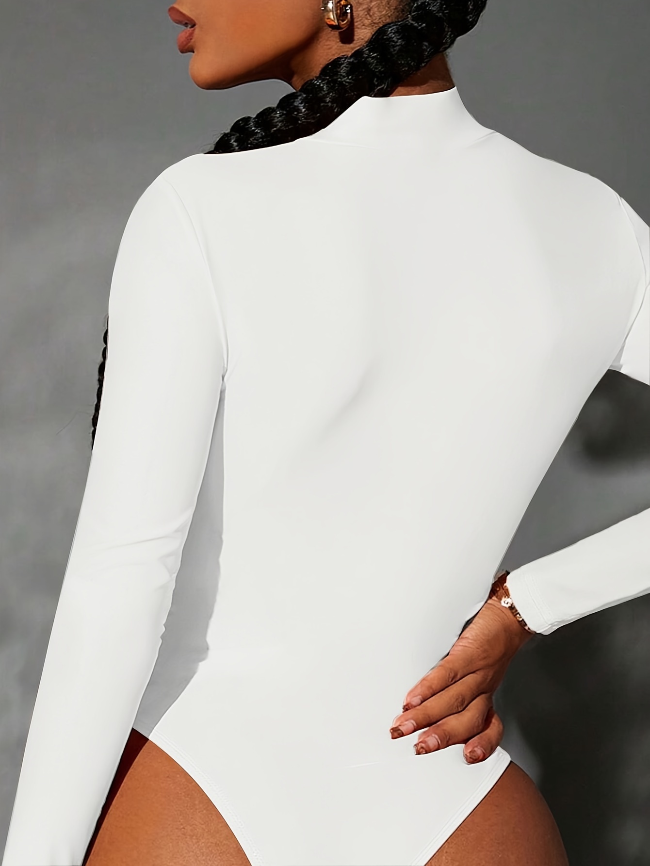  White Long Sleeve Bodysuit Shapewear For Women Tummy Control Snatched  Body Suit Faja Shapewear Clothing