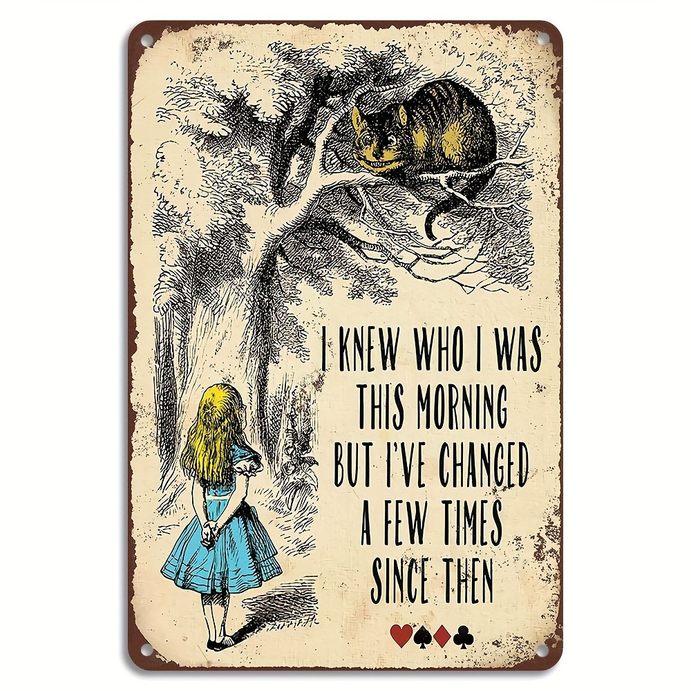 Alice in Wonderland Decor - Off With Their Heads - Metal Sign - Use  Indoor/Outdoor - Metal Alice in Wonderland Signs Home Decor Wall Art -  Perfect