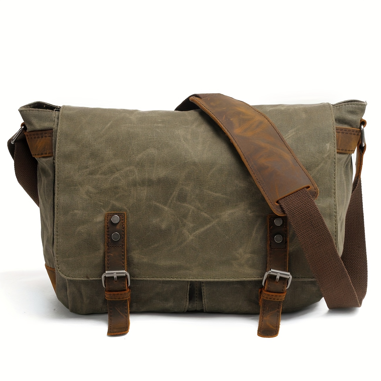 Laptop Bag Waxed Canvas Messenger Bag Crossbody Bags Men 