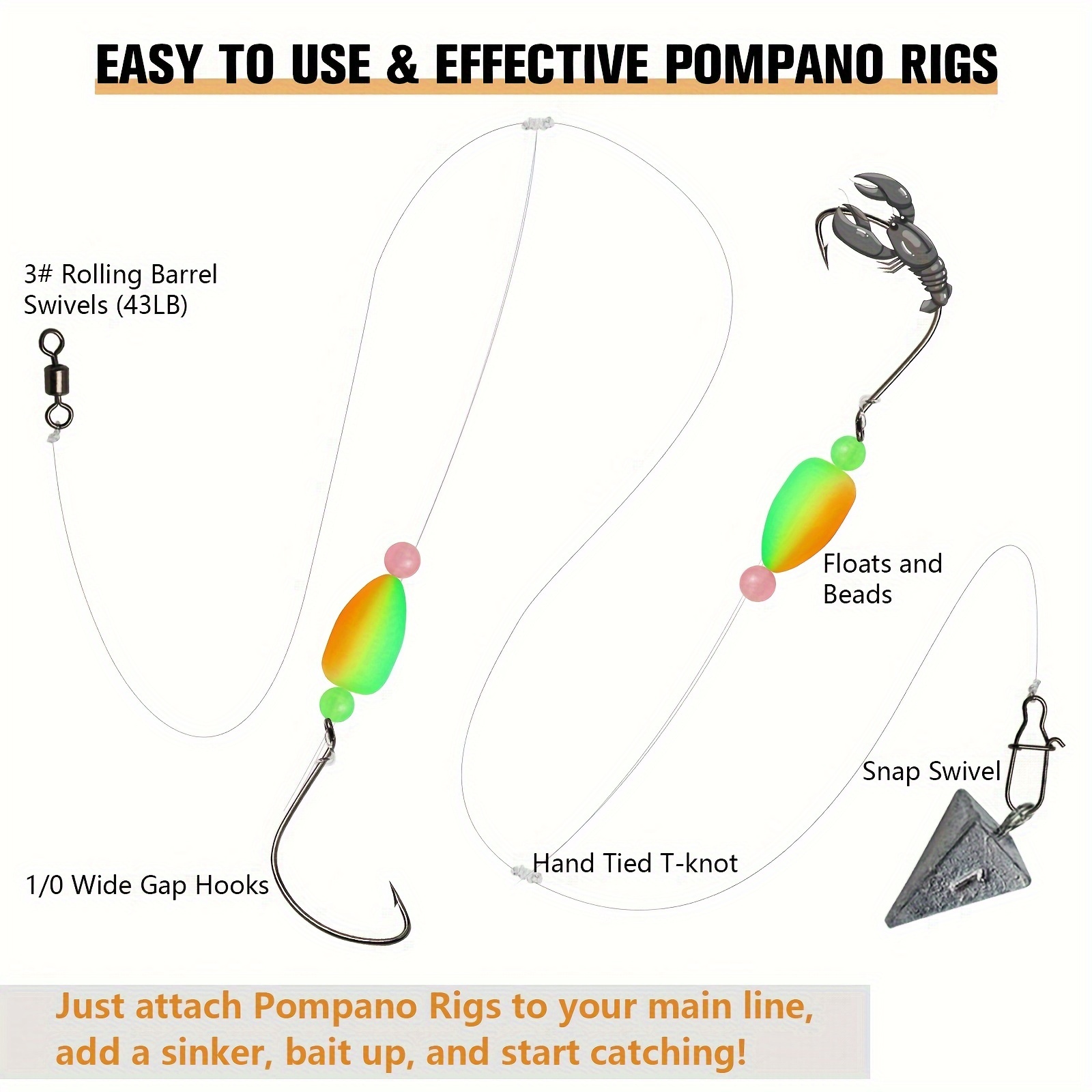 Pompano Rigs Surf Fishing Sea Fishing Accessories - Temu