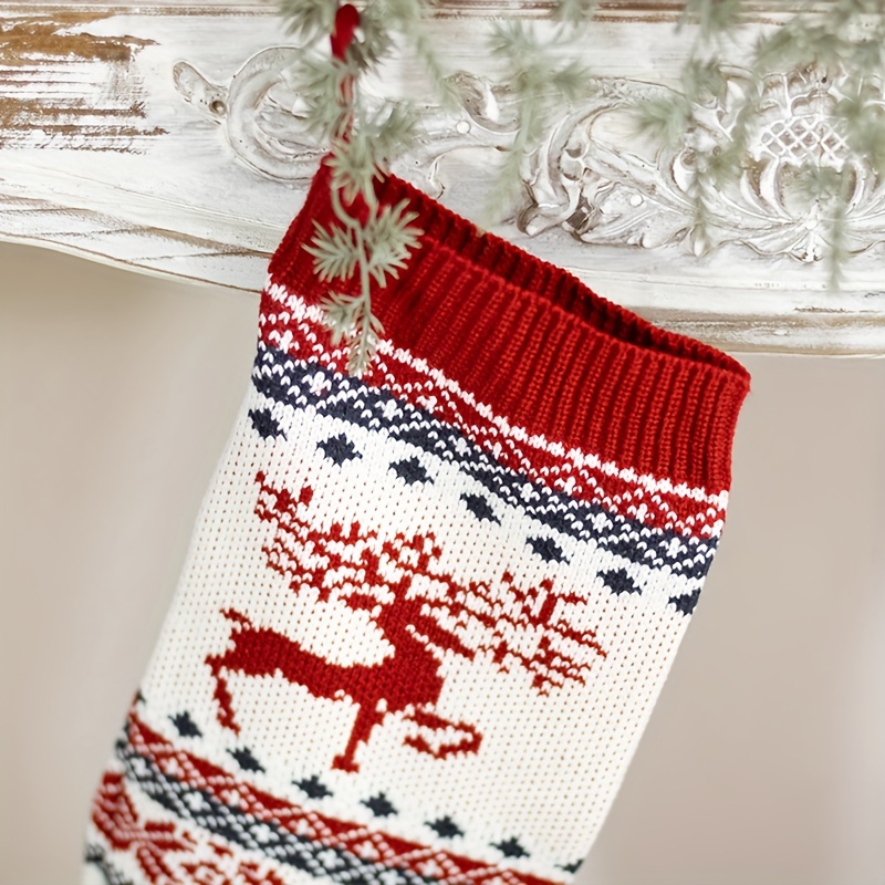 1pc, Calcetines Navidad Gran Trineo Viejo Hombre Muñeco Nieve