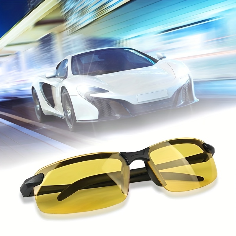 Gafas de sol para conducción nocturna, lentes de visión nocturna para  conductores, anteojos de sol de ciclismo con marco parcial, para hombre y  mujer