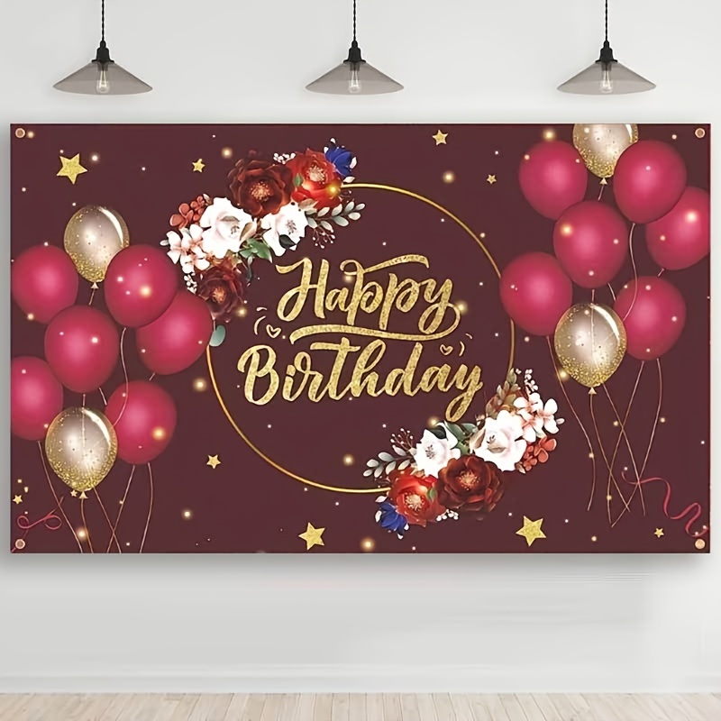 1pc Decoración Banner Feliz Cumpleaños (43.3x70.8in) Telón - Temu