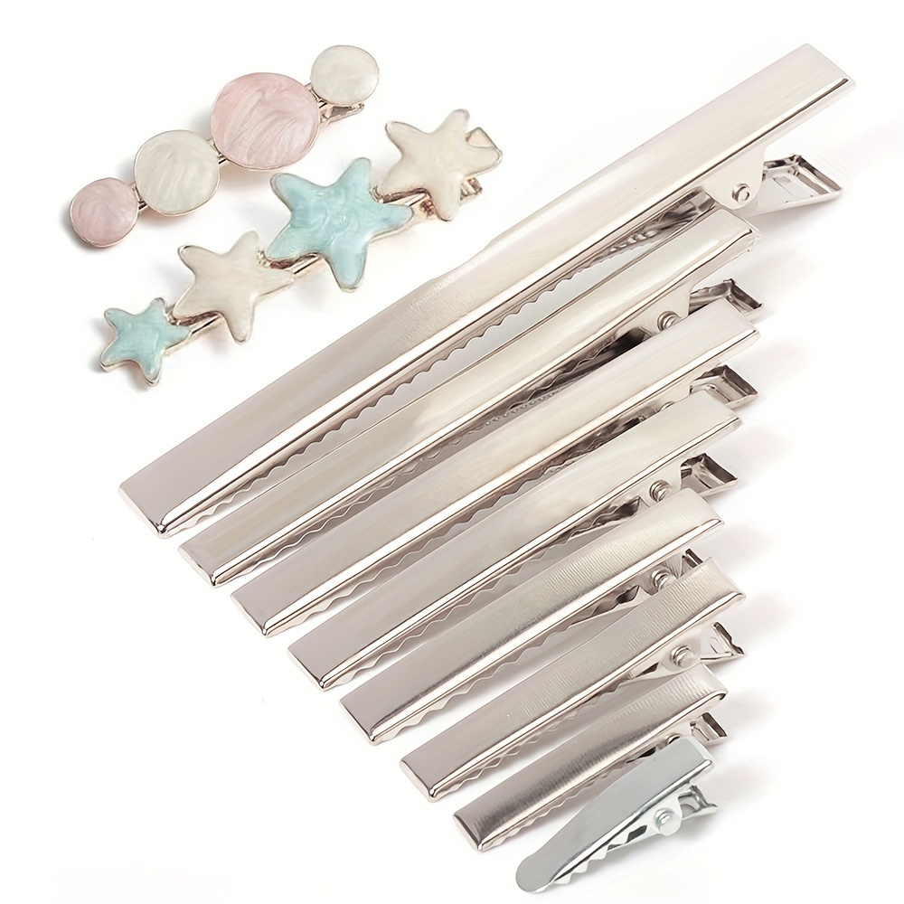 50pcs Single Prong Alligator Hair Clips for DIY Accessories