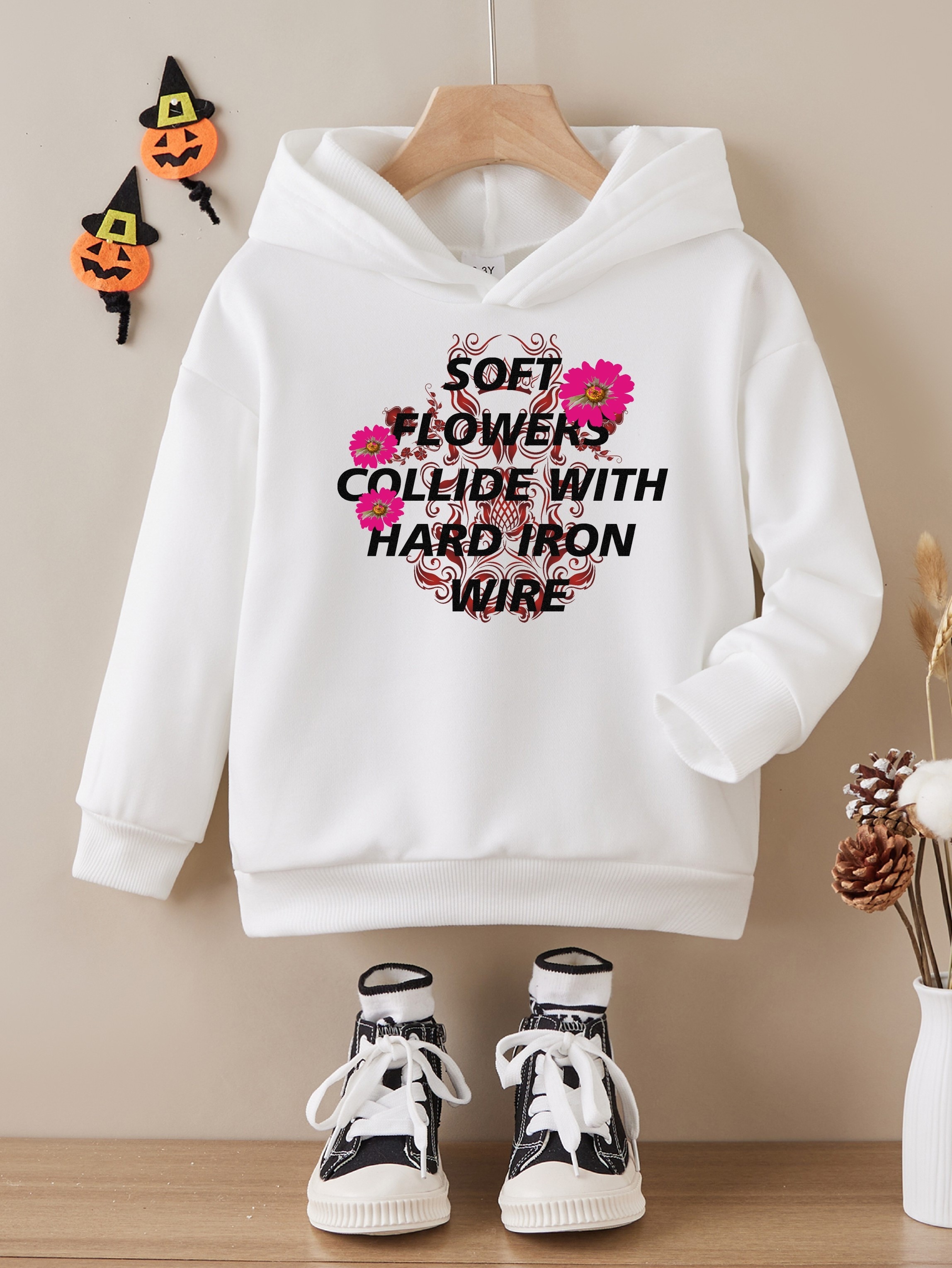 Byoo Toddler Girl Hoodie Bow Graphic Long Sleeve Soft Hoody Sweatshirt Kids Cute Pullovers Top Clothes For Kids