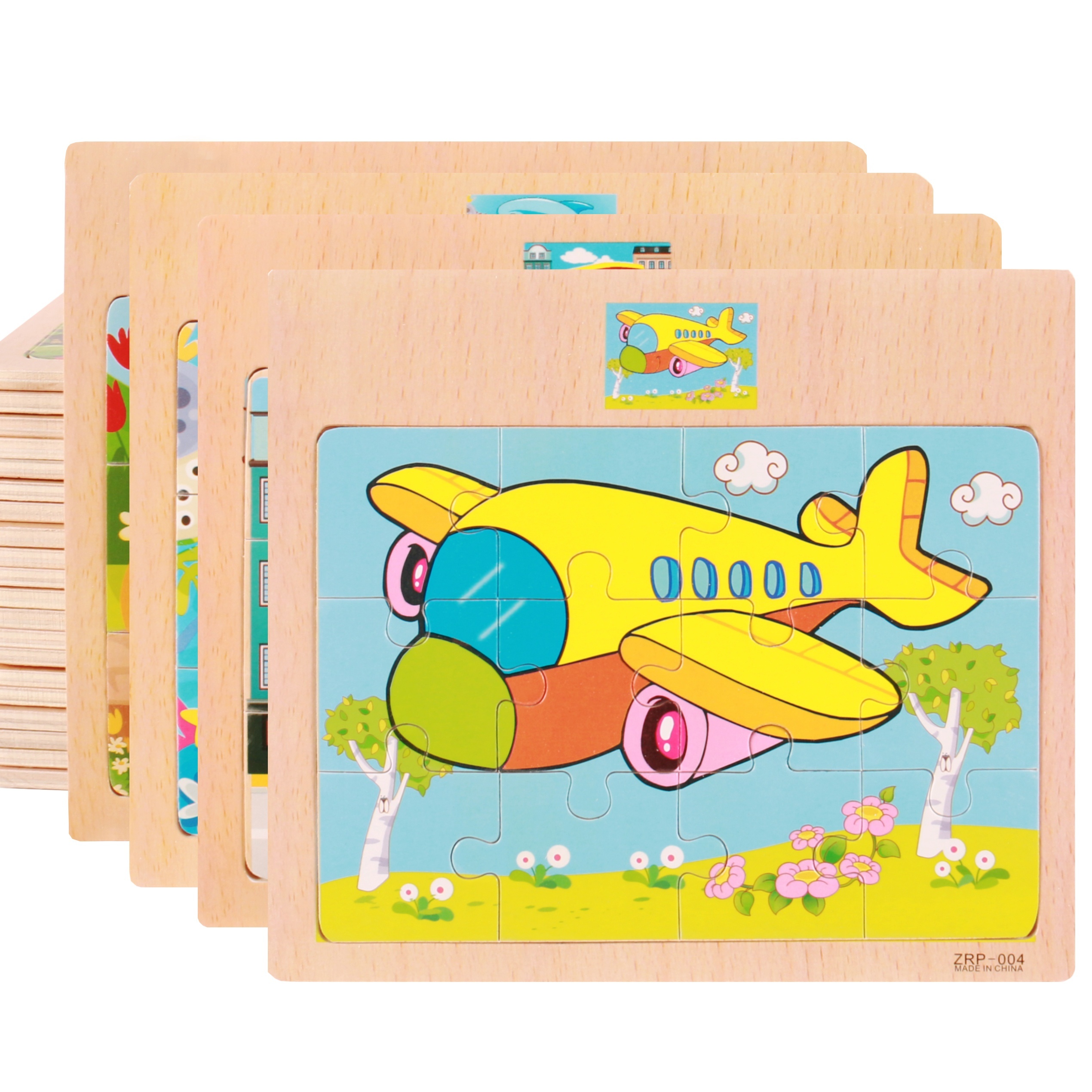 Jeu De Puzzle Montessori En Bois Pour Enfants De 1, 2 Et 3 Ans, 3d, Dessins  Animés, Animaux, Bébés - Puzzles - AliExpress