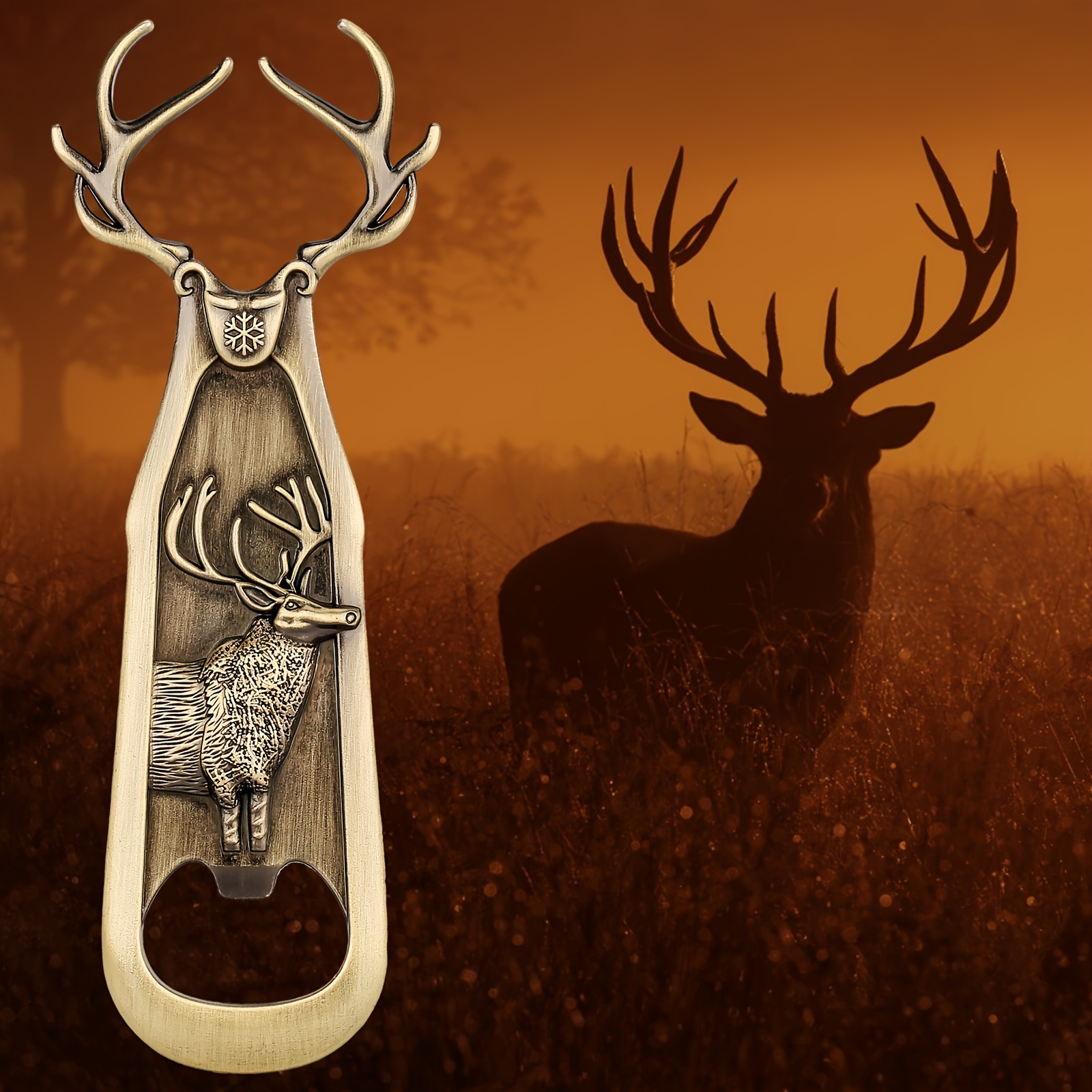 Deer Antler Bottle Opener Bronze Stag Beer Opener Fathers - Temu