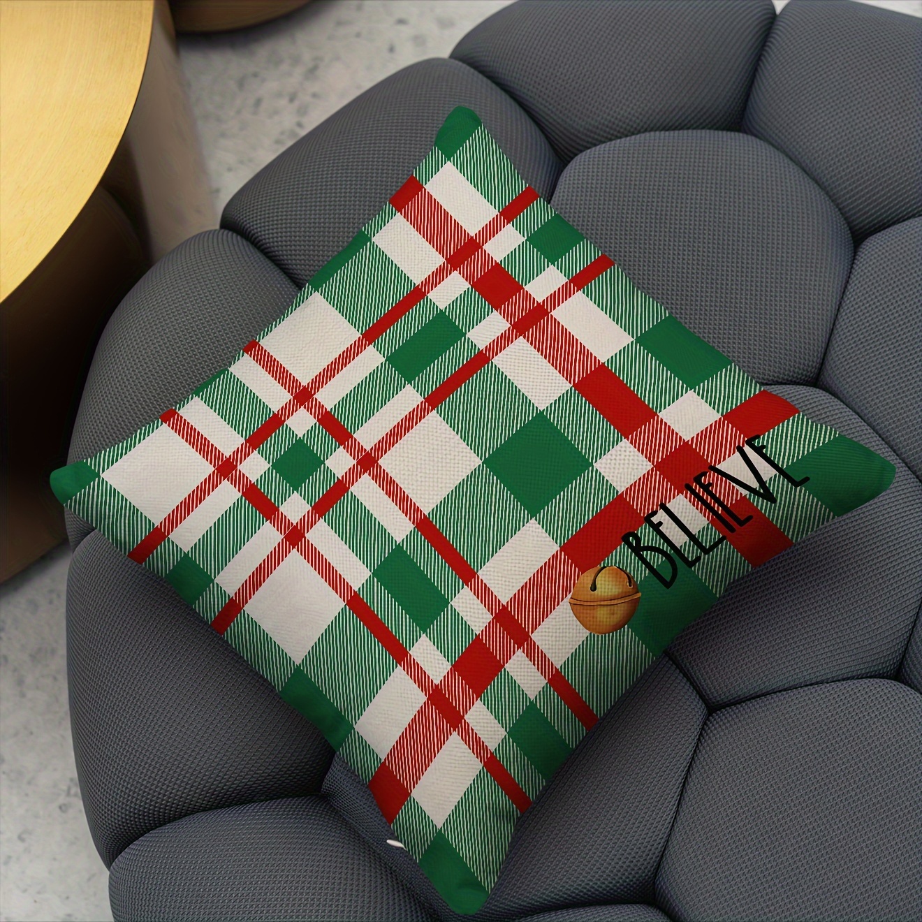 Christmas Pillows, Green Plaid Pillow Cover, Tartan Pillow Covers