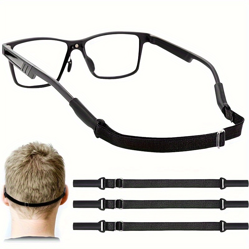 

3pcs Adjustable Glasses Straps - 3 Pcs No Tail Adjustable Eyewear Retainer Glasse Strap For Men's Glasses Straps, Kids' Glasses Straps, Women's Glasses Straps, Sunglasses Straps (black)
