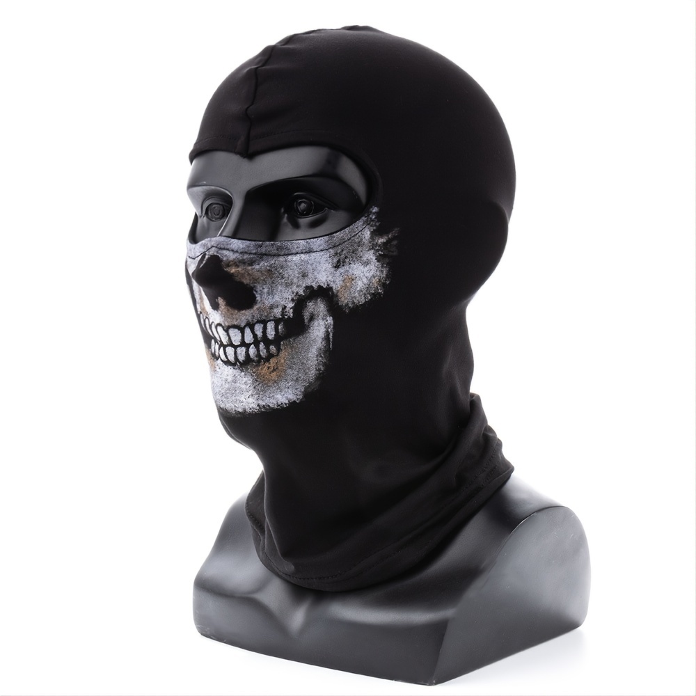 1pc Fabric Ghost Mask Balaclava Skull Hood White