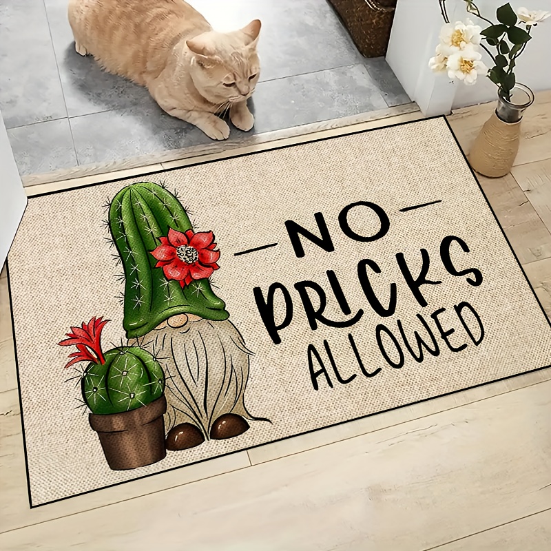 No Pricks Allowed, Funny Doormat, Cactus Doormat, Plant Doormat