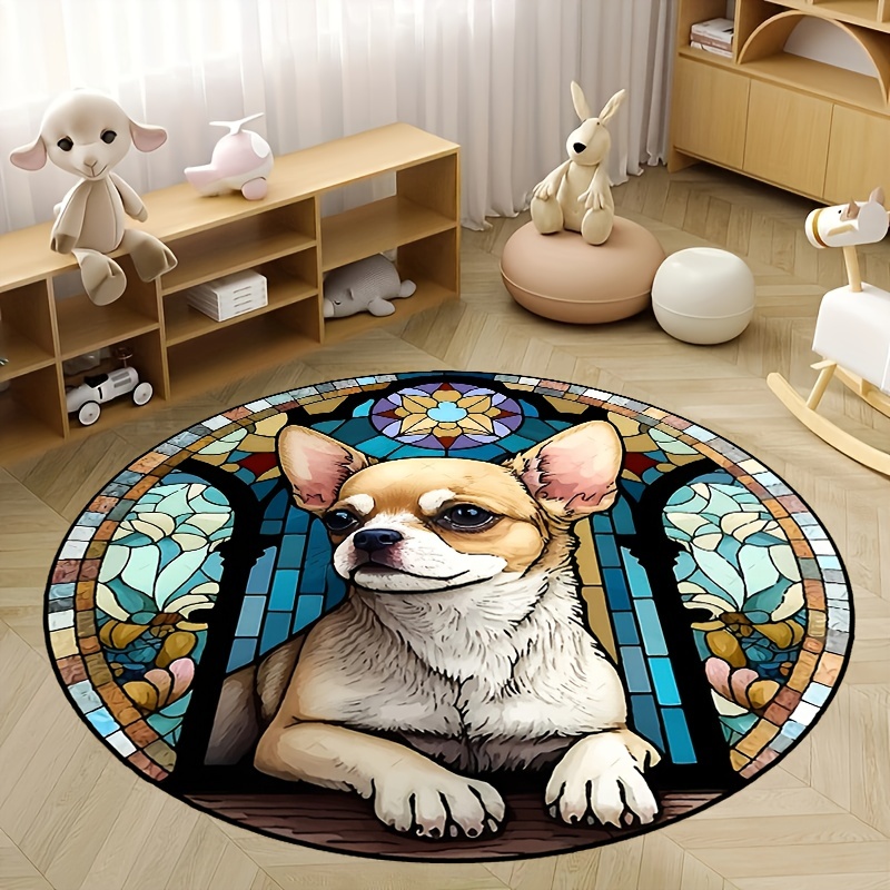 Cute Dog Pattern Area Rug Fashion Comfortable Indoor And - Temu