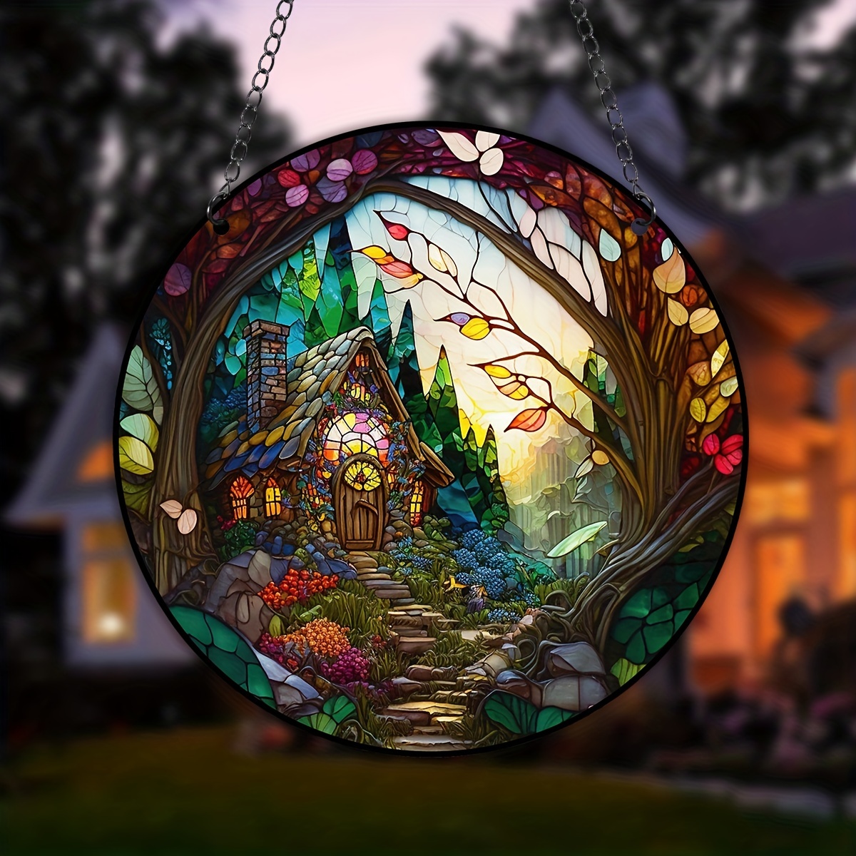 Wonder Land Suncatcher Stained Plastic Window Hanging - Temu