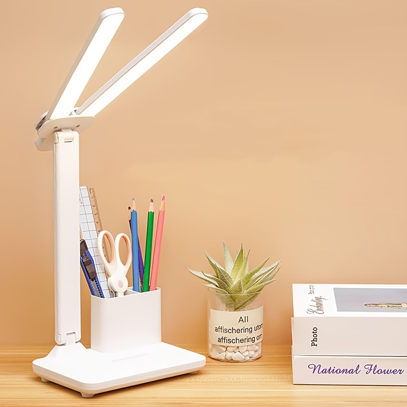 Double Head Desk Lamp Led Desk Lamp 3 Levels Dimmable Touch - Temu