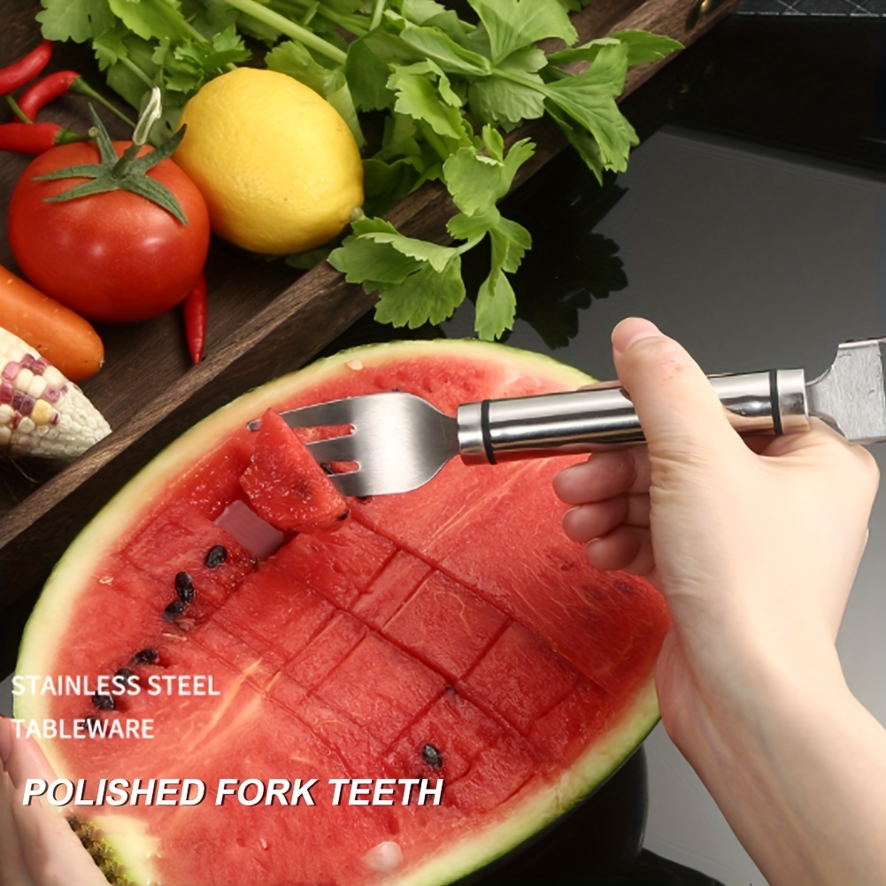25*3cm Watermelon Slicer Cutter Silver Watermelon Melon Cutting