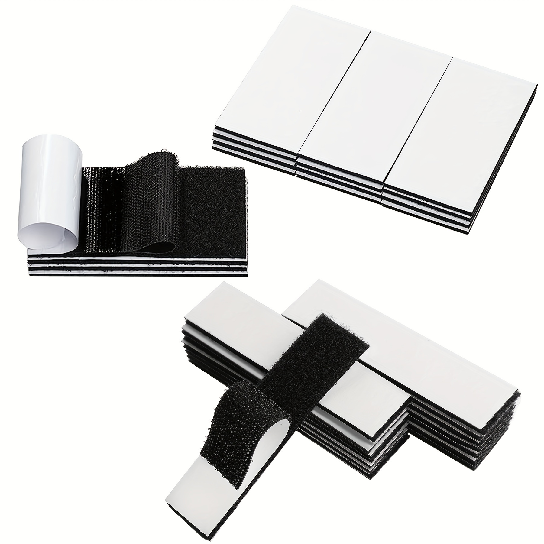 Hook and Loop Strips 1X4 Inch 25 Sets Double Sided Tape