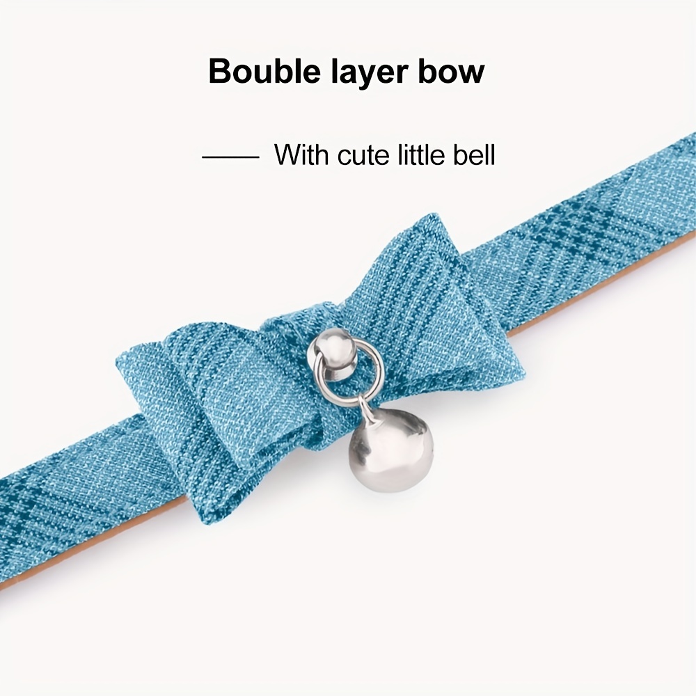 Cat Collars Girl Cats Puppy Collar Cute Bow Tie Bell Cute Temu