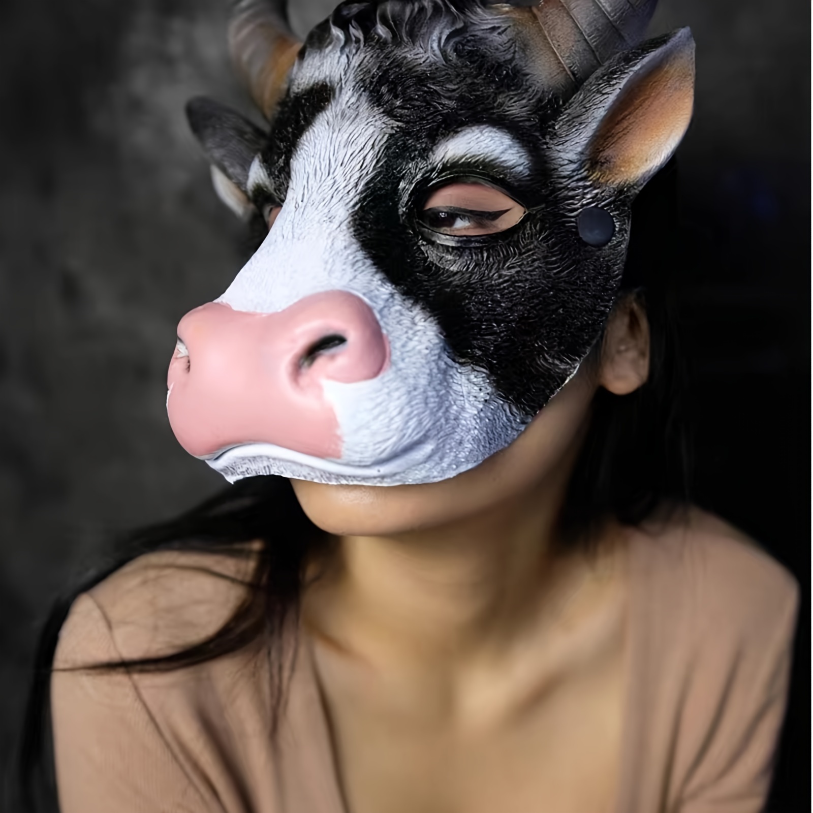 Animal Masks Halloween Cow Latex Mask Novelty Costume Party