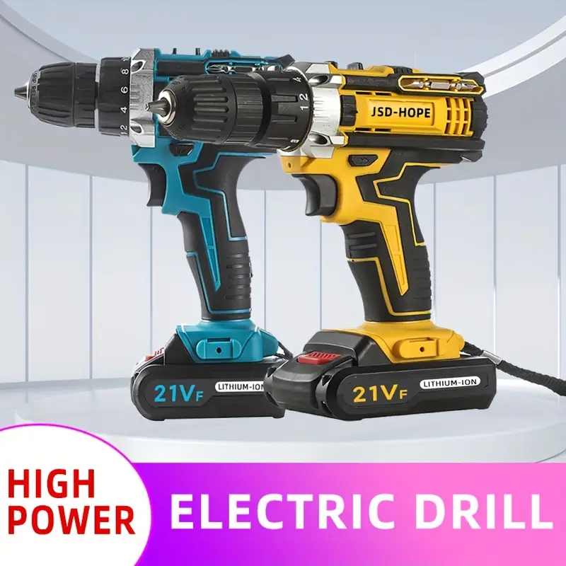 Cordless Power Drill Rechargeable Household Hand Drill - Temu