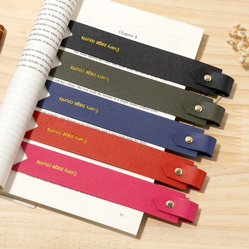 Ribbon Bookmark Ribbon Label Faux Leather Bookmark Color - Temu